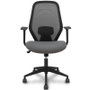 FORÖL Ergo529 Silla de oficina con mecanismo basculante, gris y negro